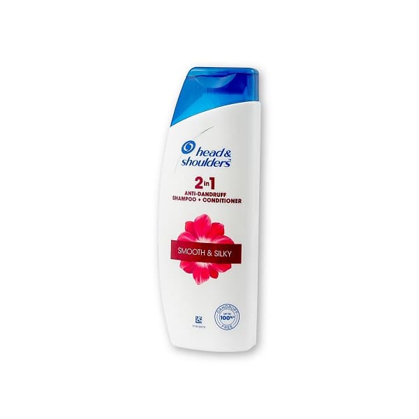 Bdyana Head & Shoulders 2-in-1 Smooth and Silky Anti Dandruff Shampoo + Conditioner for Women and Men 340ml | Head & Shoulders 2-in-1 Smooth and Silky Anti Dandruff Shampoo + Conditioner for Women and Men 340ml