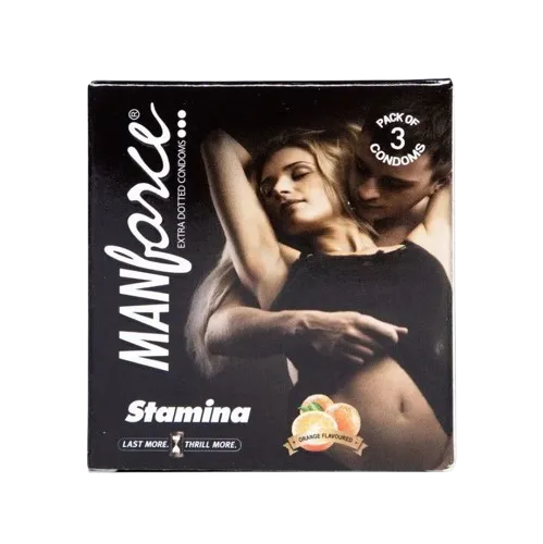 Manforce Stamina Orange Flavor Condom 3pcs Pack - Buy online at BDyana