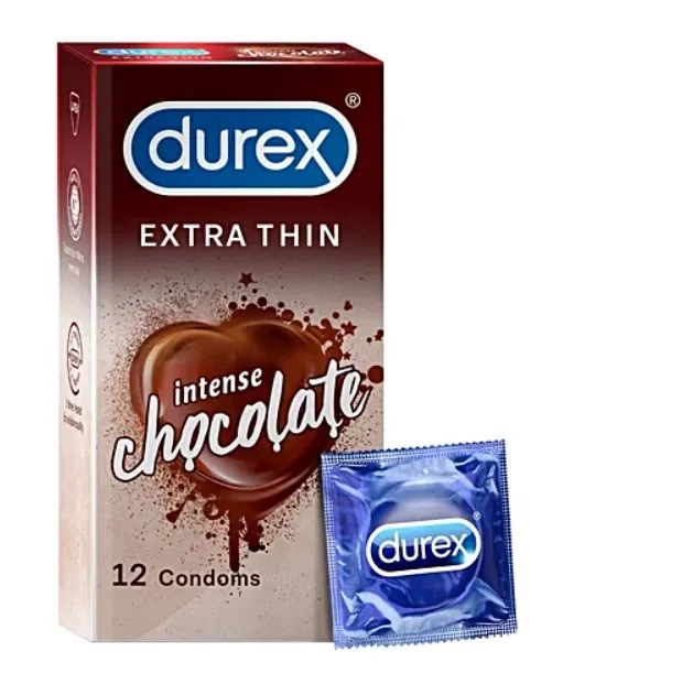 Durex Extra Thin Intense Chocolate Flavored Condom For Men 12pcs Pack - Buy online at BDyana